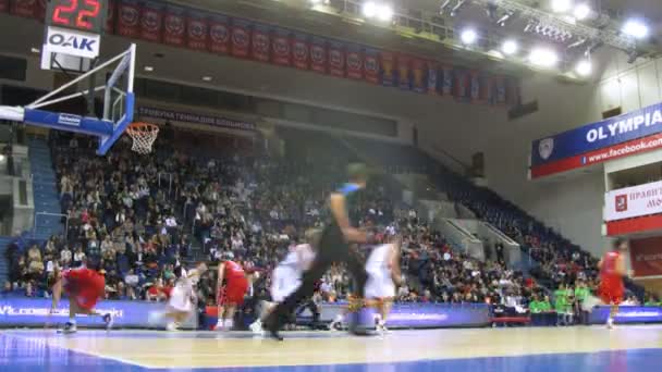 CSKA Moscow - Zalgiris Kaunas match na Copa Gomelsky — Vídeo de Stock