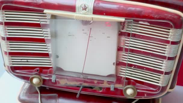Vintage Sovyet radyo alıcısı — Stok video