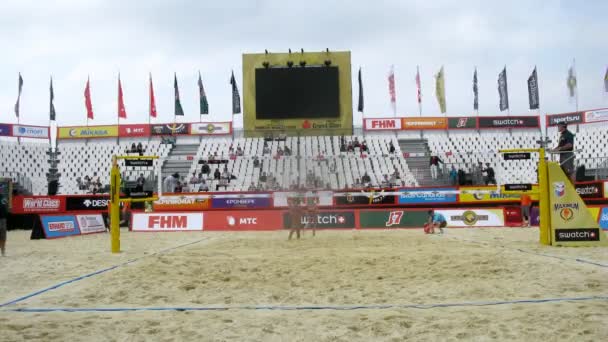 Moskwa Grand Slam na boisko do siatkówki plażowej — Wideo stockowe