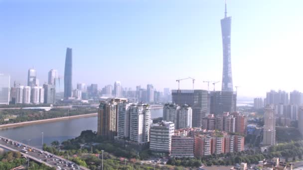 Guangzhou panoramaudsigt – Stock-video