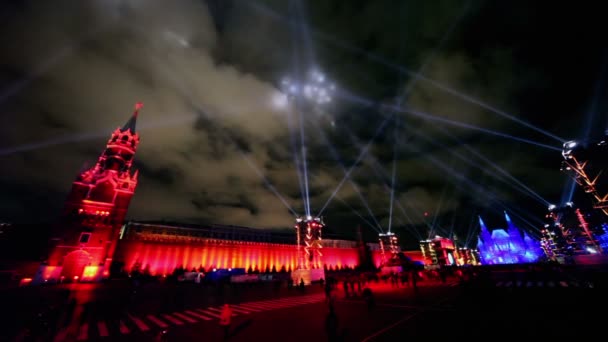 Muralla del Kremlin en la Plaza Roja — Vídeos de Stock