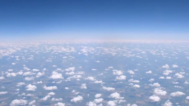 Plane flies highly over Earth — Stock Video