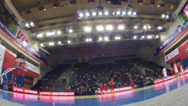 CSKA Moscou - Zalgiris Kaunas jogo na Copa Gomelsky — Vídeo de Stock