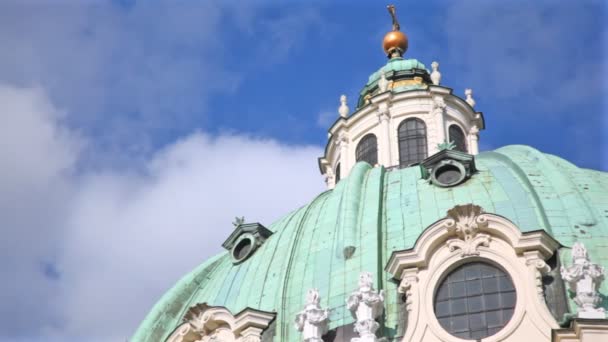 圣查尔斯教堂的圆顶 — 图库视频影像