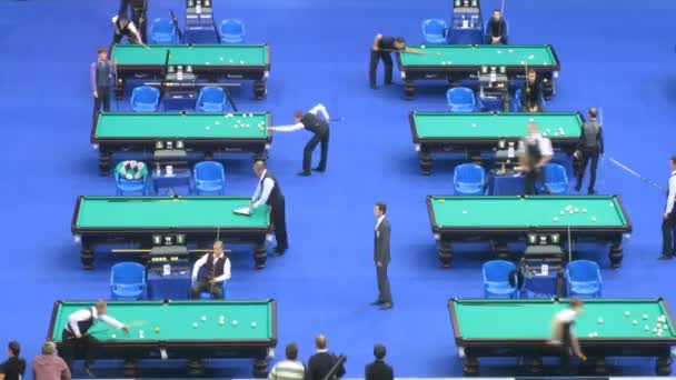 Billiard Championship in Olympisch Stadion — Stockvideo