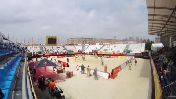 Moskwa Grand Slam na boisko do siatkówki plażowej — Wideo stockowe