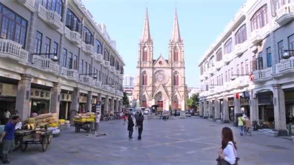 Cathedral in Gaungzhou — Stock Video