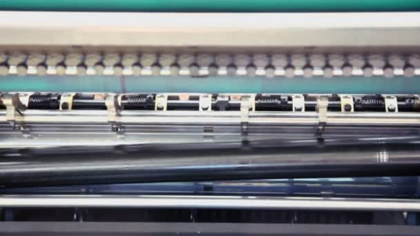 Machine of printing conveyor — Stock Video