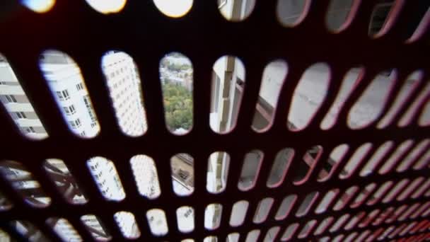 Решетка двери лифта — стоковое видео