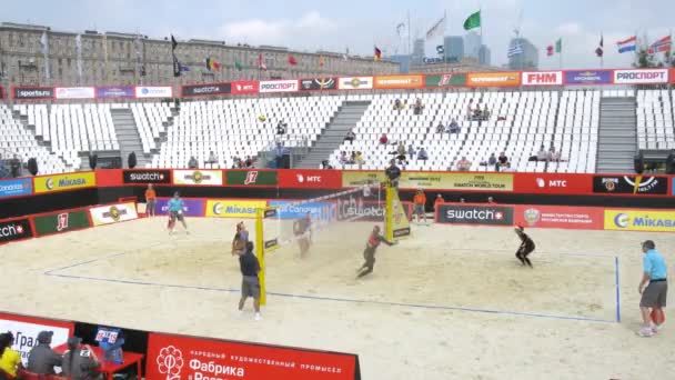 MOSCOW GRAND SLAM on beach volleyball — Stock Video