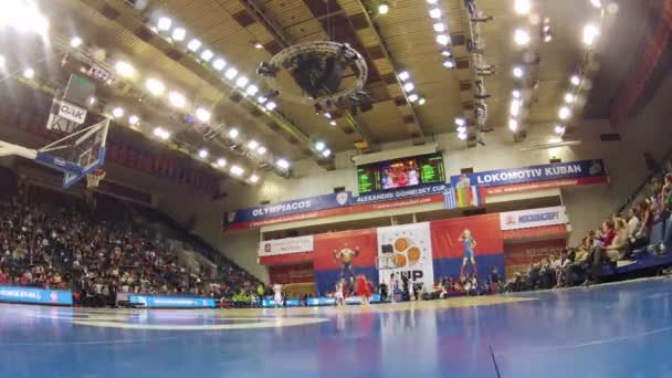 CSKA Moskova - Zalgiris Kaunas oyunu — Stok video
