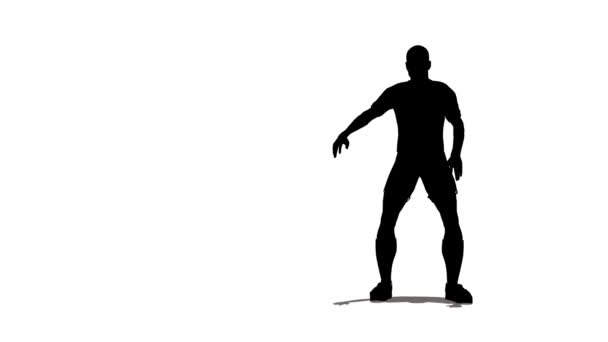 Silhouette du footballeur — Video