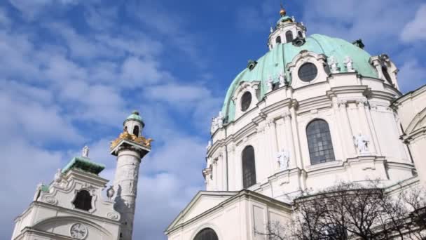 Dome of St. Charles church — Stock Video