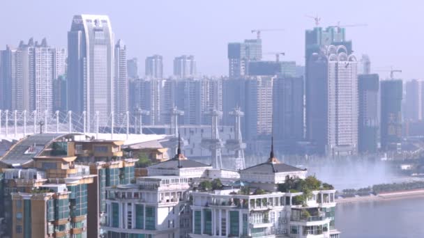 Panorama matutino de la isla Haixinsha — Vídeos de Stock