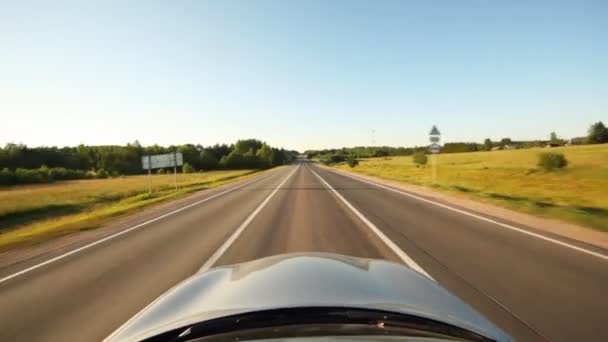 Круговая панорама с крыши автомобиля — стоковое видео