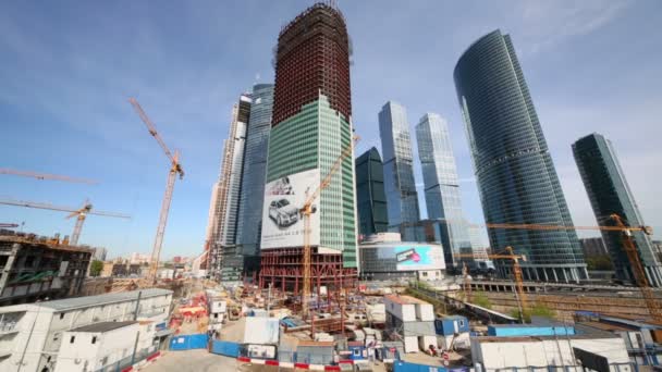 Cantiere del Moscow Business Center — Video Stock