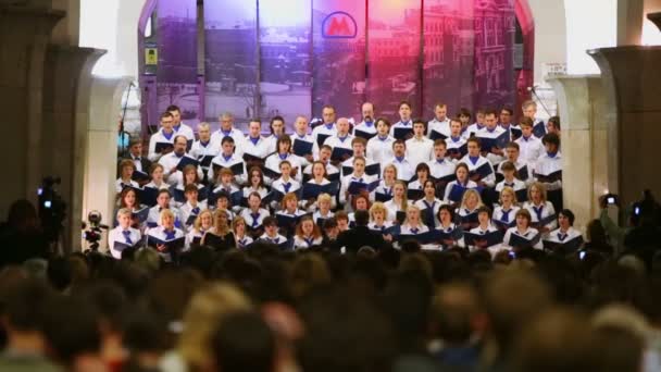 Concierto de Académico gran coro de RSUH — Vídeo de stock