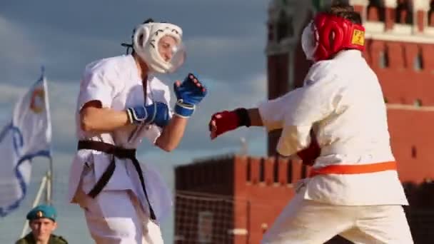 Kudo sportsmen fight — Stock Video