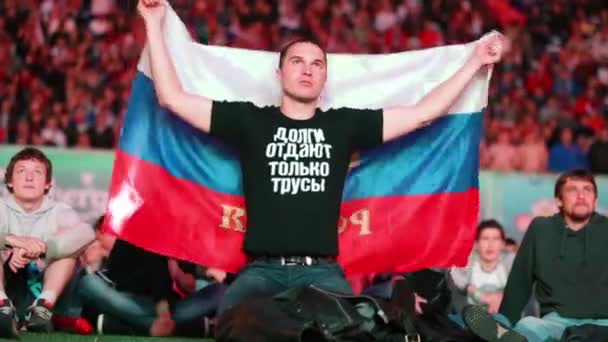 Russische Fans bei der Uefa-EM 2012 — Stockvideo