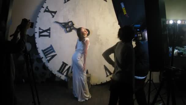 Video shooting of E Vershanskaya clip — Stock Video