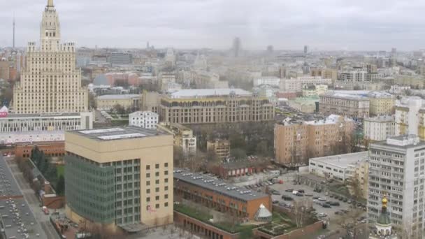 Staden panorama under dagen i Moskva. — Stockvideo