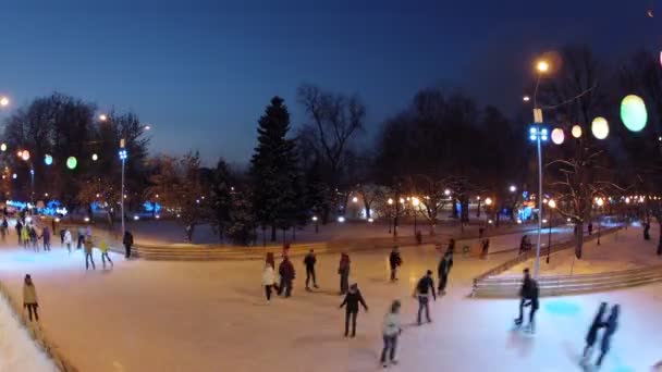 Personas relajándose en el hielo — Vídeos de Stock