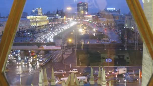 Komsomolskaya Square desde el hotel Leningradskaya — Vídeos de Stock