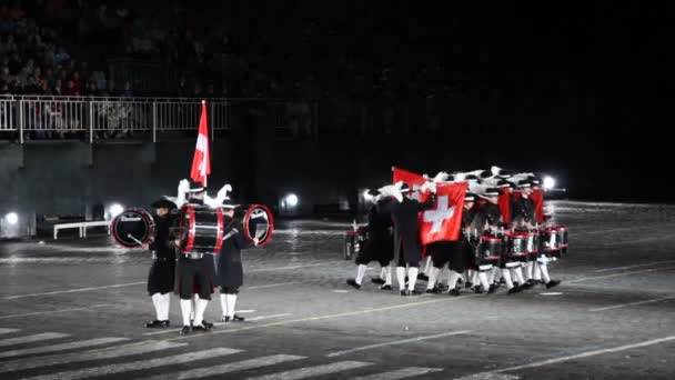 Secret Corps of drummers of Switzerland — Stock Video