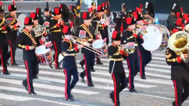 Skotsko Orchestra parade — Stock video