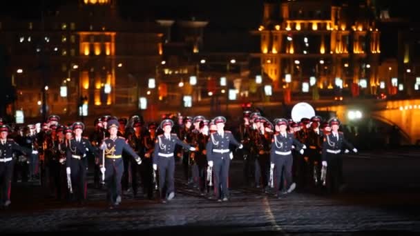 Orquesta de Moscú Suvorov Colegio Militar — Vídeos de Stock