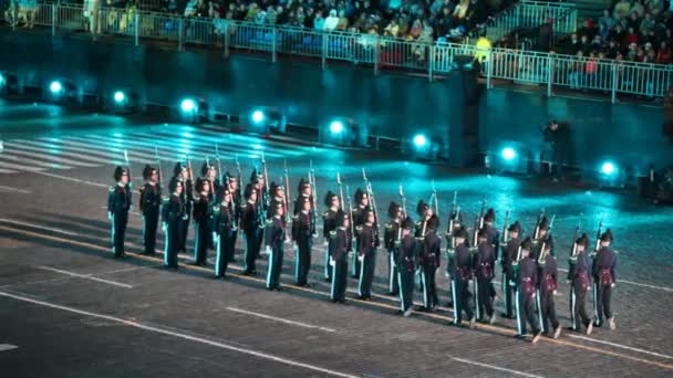 Corp parade Norvegia guardia — Video Stock