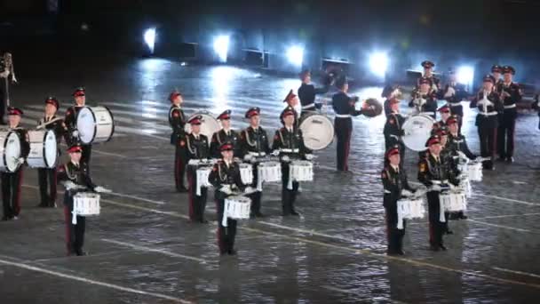 Estudiantes militares del Colegio Militar Suvorov — Vídeos de Stock