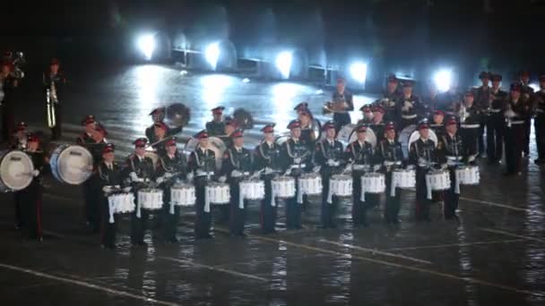 Parade der Moskauer Militärhochschule Suworow — Stockvideo