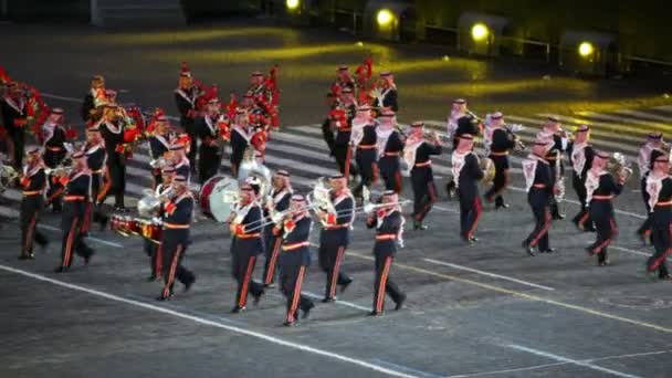 Jordan Army Orchestra parade — Stock Video