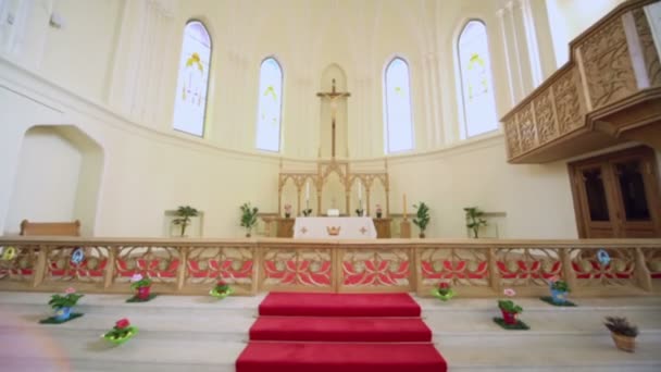 Crucificação na Catedral Evangélica Luterana — Vídeo de Stock