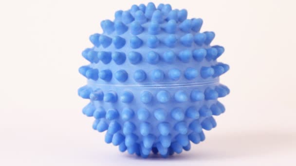 Blue spiky ball for dogs — Stock Video