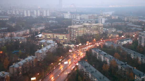 Panorama aérien de la ville — Video