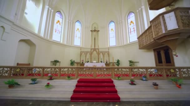 Koor in Evangelische Lutherse kathedraal — Stockvideo