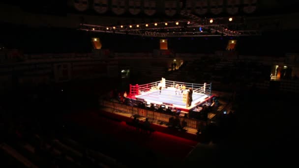 Lucha en combate de boxeo WSB — Vídeos de Stock