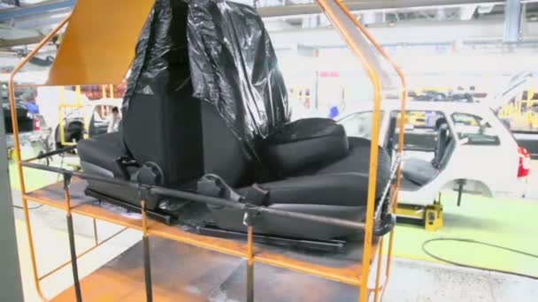 Vassoio con sedie per auto — Video Stock