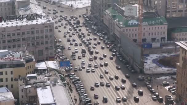 Движение на Садовом кольце в Москве . — стоковое видео