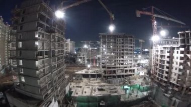 Bloklar halinde inşaat geceleri
