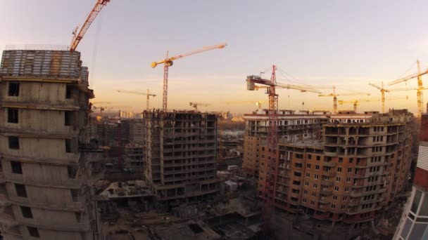 Grues mobiles matériaux pour la construction — Video