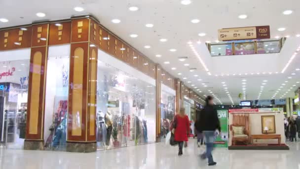 力拓购物中心在莫斯科，俄罗斯 — 图库视频影像