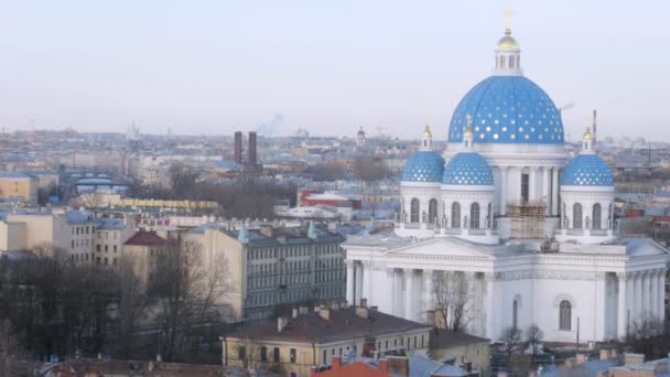 Vackra Flygfoto över Sankt Petersburg — Stockvideo