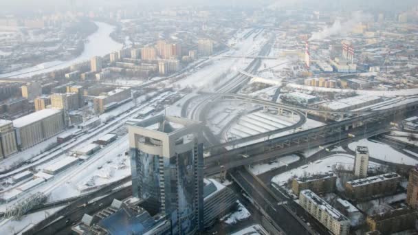 Aerial view of city Moscow — Stock Video