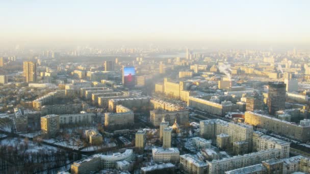 Hermosa vista aérea de la ciudad — Vídeos de Stock