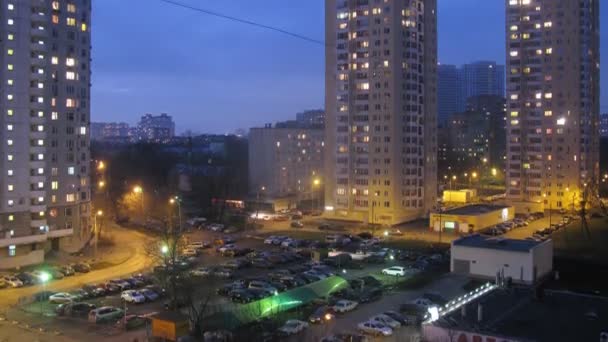 Parking avec voitures garées — Video