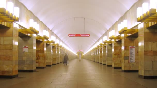 Persone in metropolitana stazione della metropolitana — Video Stock