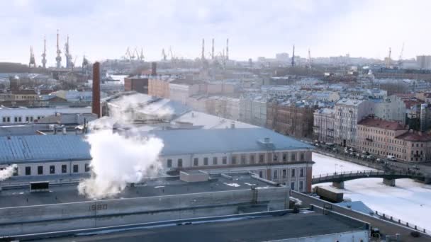 Uitzicht op de stad vanuit de lucht — Stockvideo